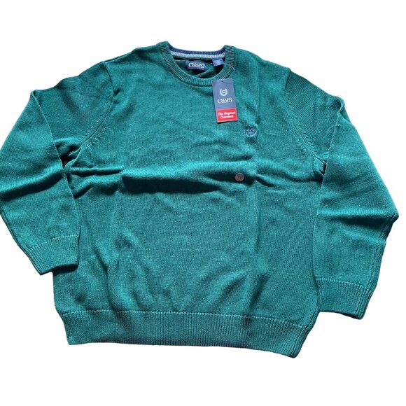 Mens Chaps Crewneck Pullover Sweater Grean XL u New With Tags - Picture 6 of 13